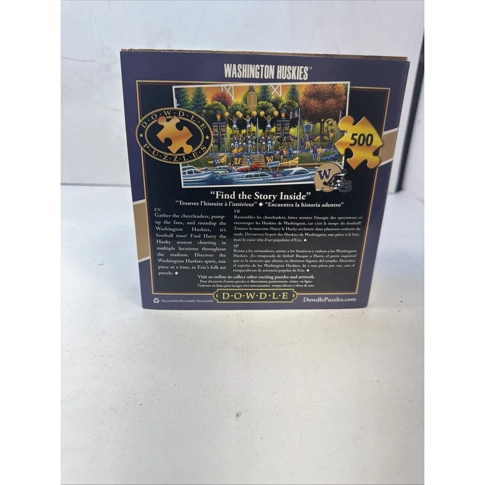 🏈NEW🏈‎ DOWDLE 500-Piece  16x20 Jigsaw Puzzle WASHINGTON HUSKIES™ Football